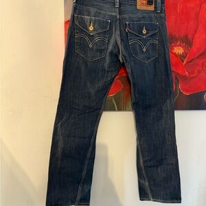 Levi’s 514 Women’s 31x30 Blue Jeans Cargo Stitching Pockets Low Rise